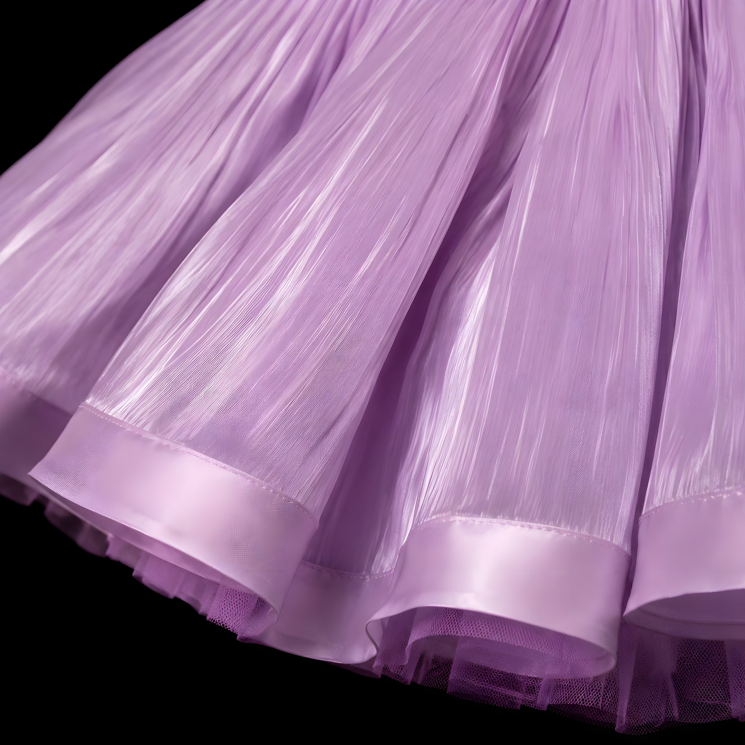 Girls Lilac Organza Beaded Halter Party Dress with Satin Bow - Flower Girl, Birthday & Cake Smash