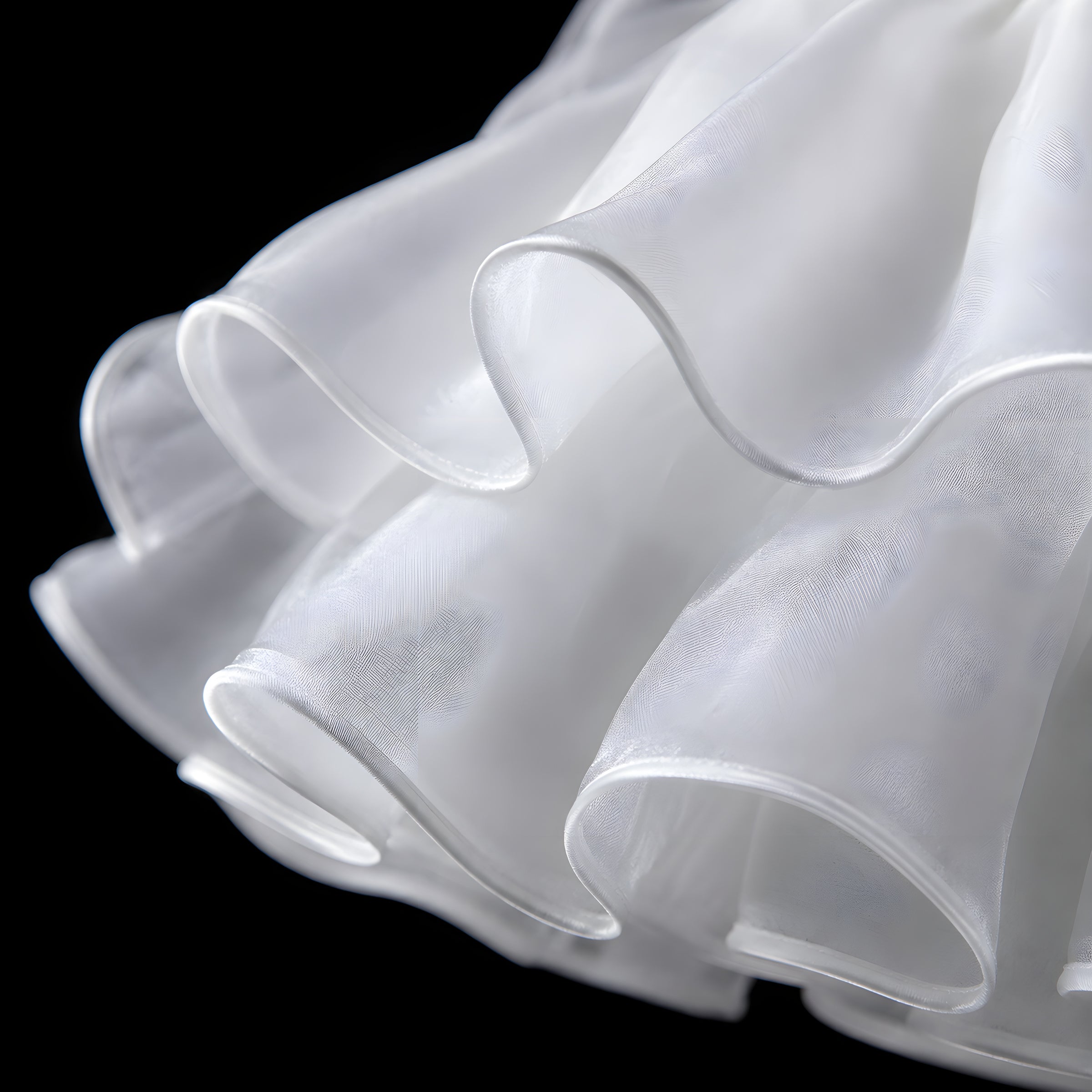 Girls White Organza Butterfly Bow Ball Gown - Flower Girl, First Birthday & Photoshoot