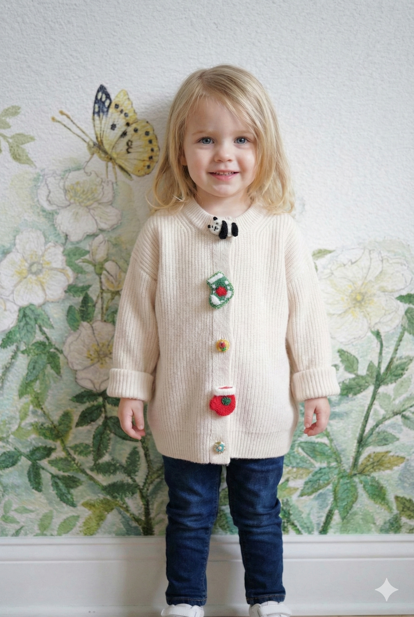 Whimsical Luxury: The 100% Premium Cashmere "Storybook" Cardigan