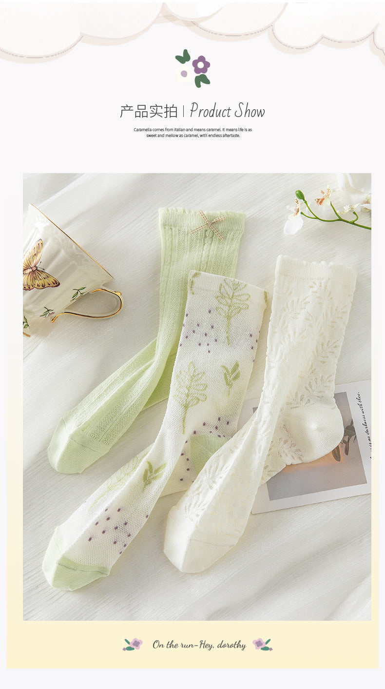 Miss June’s | Set of 3 pairs summer cotton socks| Cute | Patterned | Designed | Women | Gift Idea | Casual | Comfortable