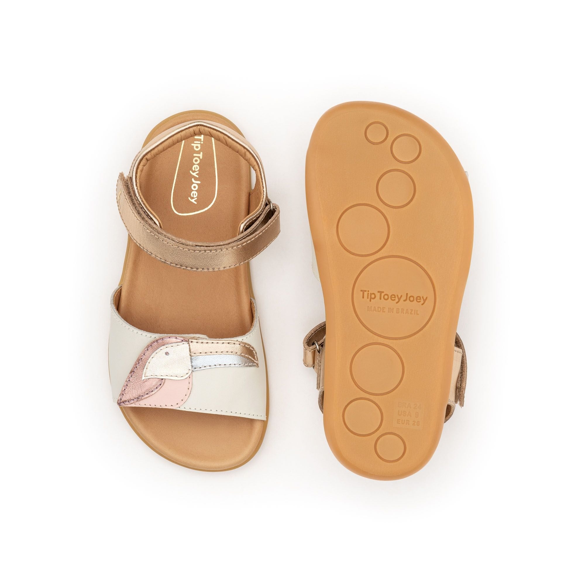 Toucan Sandal - Metallic Salmon / White Dream / Sterling Silver