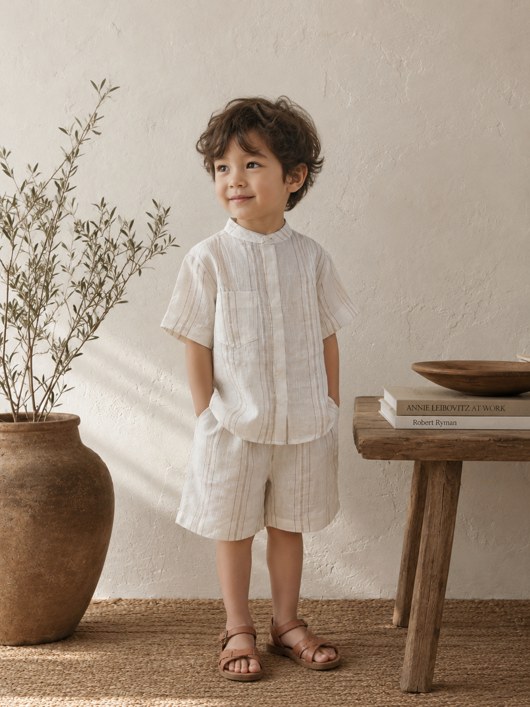 Kid’s summer two-piece set(Linnen)