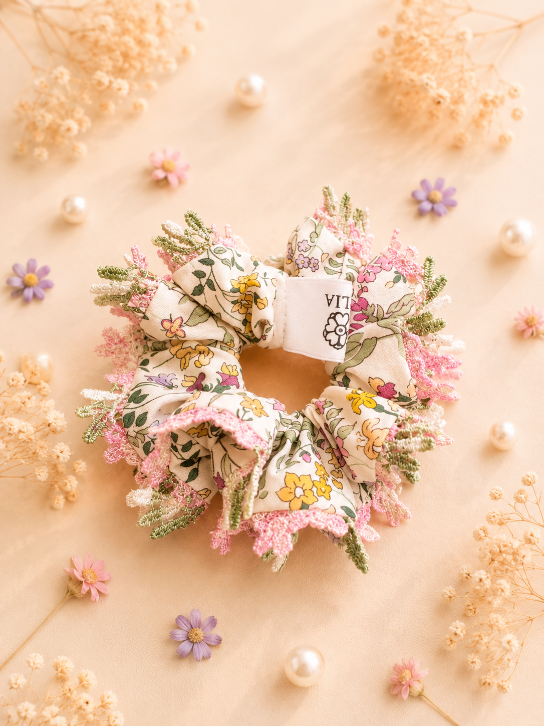 Wildflower Lace Scrunchie