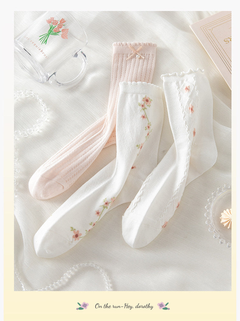 Miss June’s | Set of 3 pairs summer cotton socks| Cute | Patterned | Designed | Women | Gift Idea | Casual | Comfortable