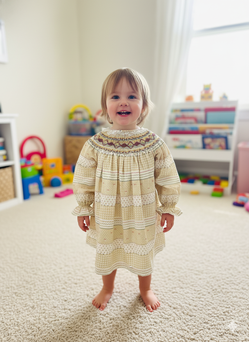 Smocked Dress – Hand Embroidered