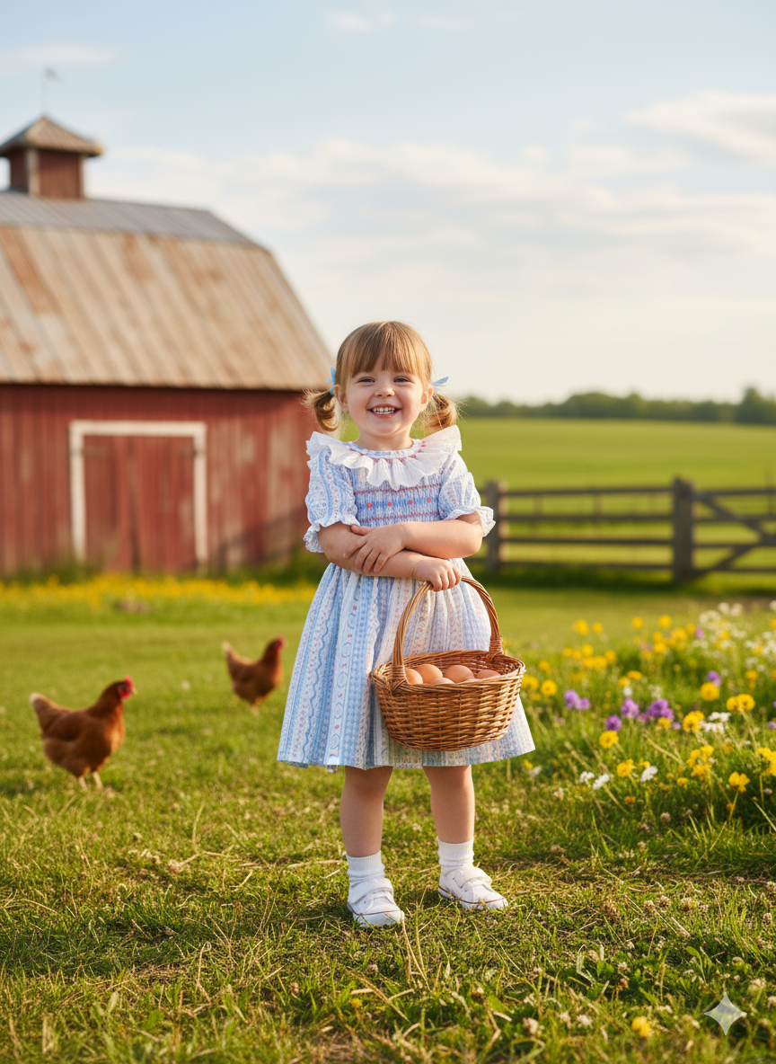 Smocked Dress – Hand Embroidered