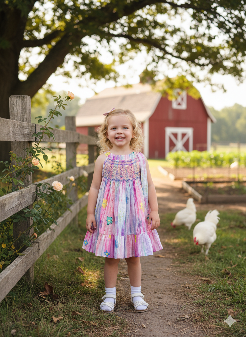 Smocked Dress – Hand Embroidered