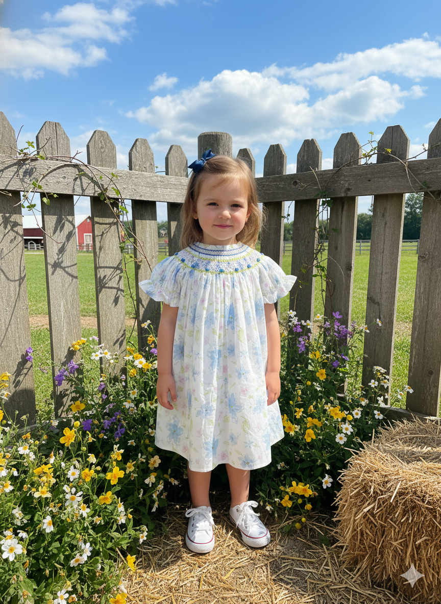 Smocked Dress – Hand Embroidered