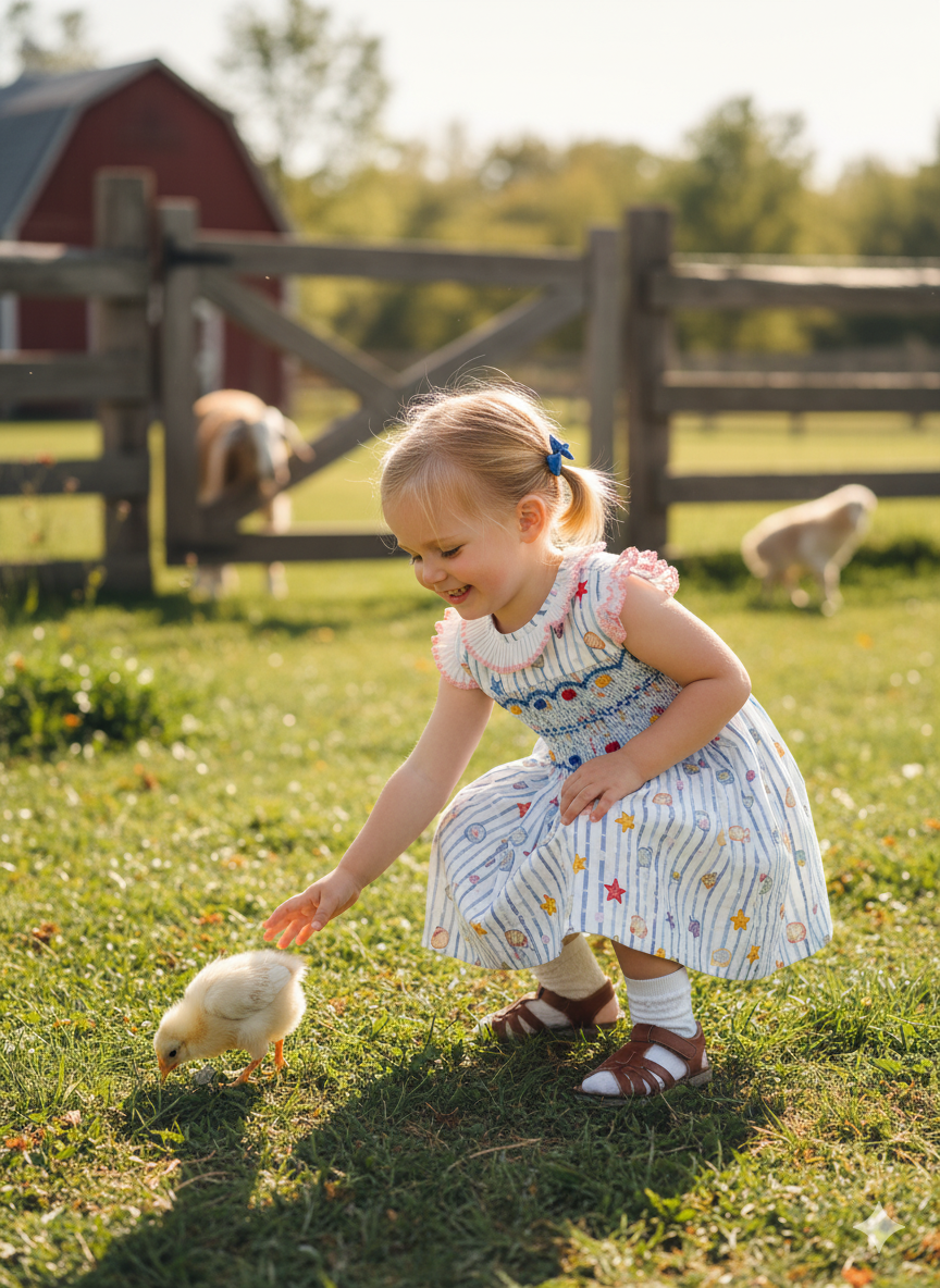 Smocked Dress – Hand Embroidered