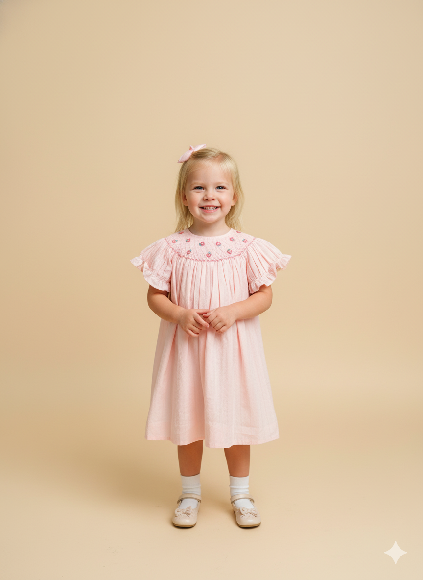 Smocked Dress – Hand Embroidered