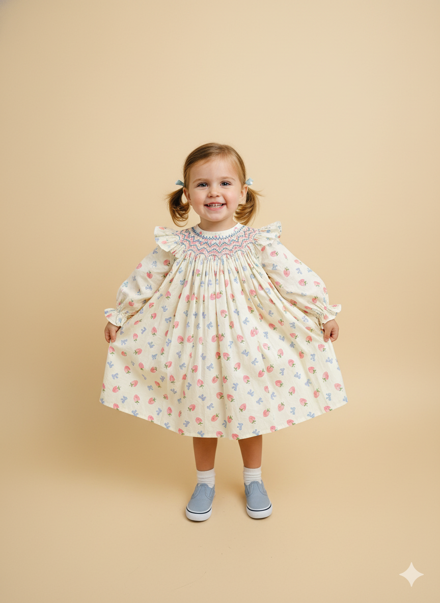 Smocked Dress – Hand Embroidered