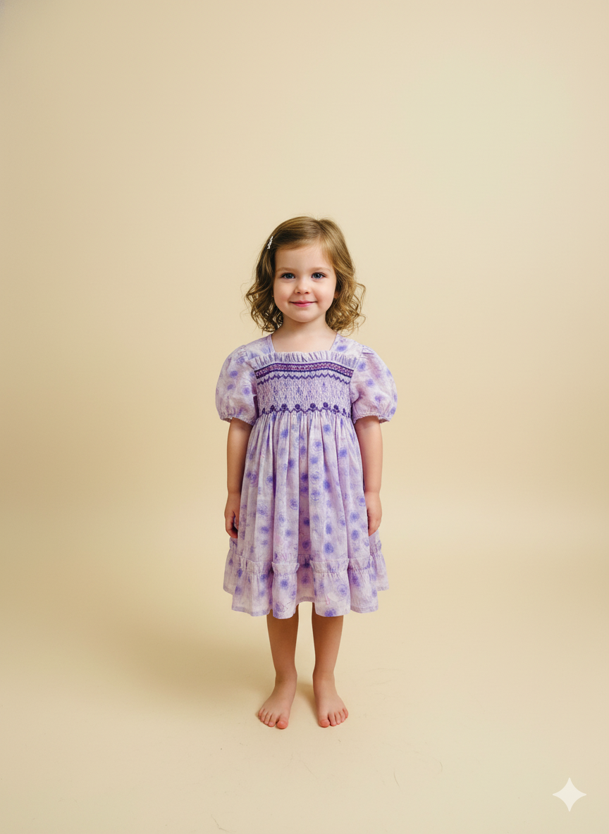 Smocked Dress – Hand Embroidered