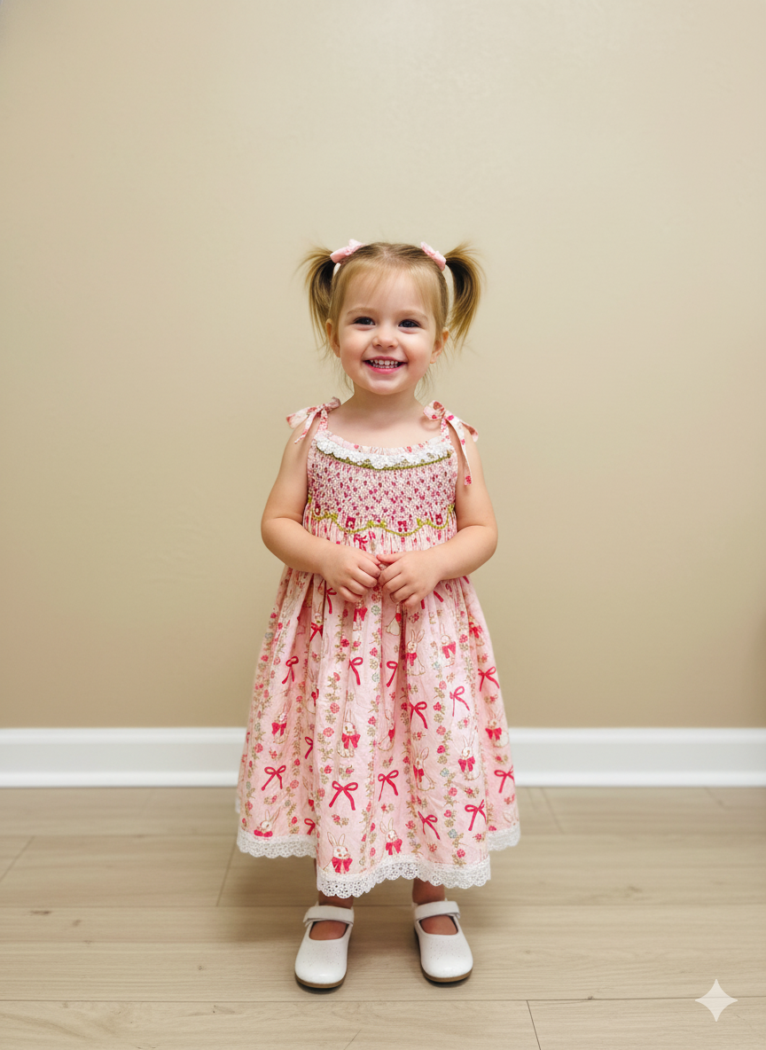 Smocked Dress – Hand Embroidered