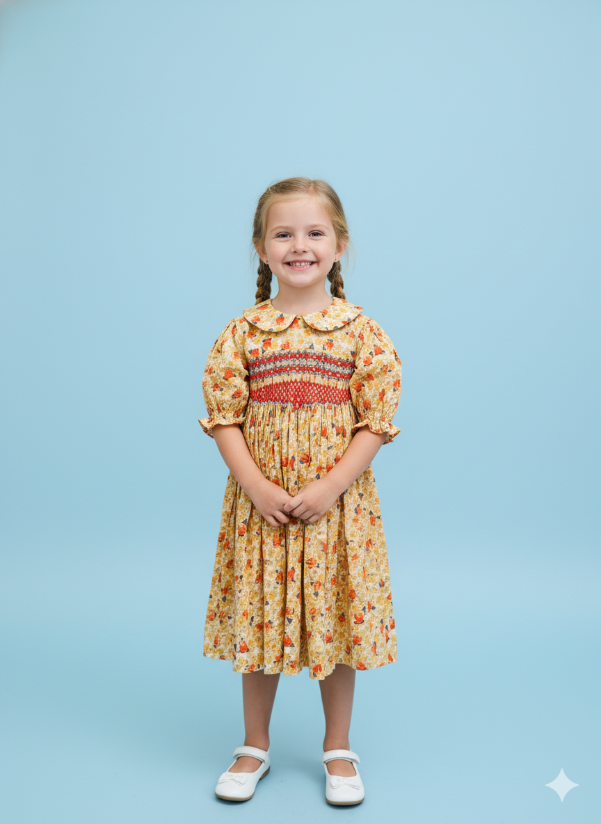Smocked Dress – Hand Embroidered
