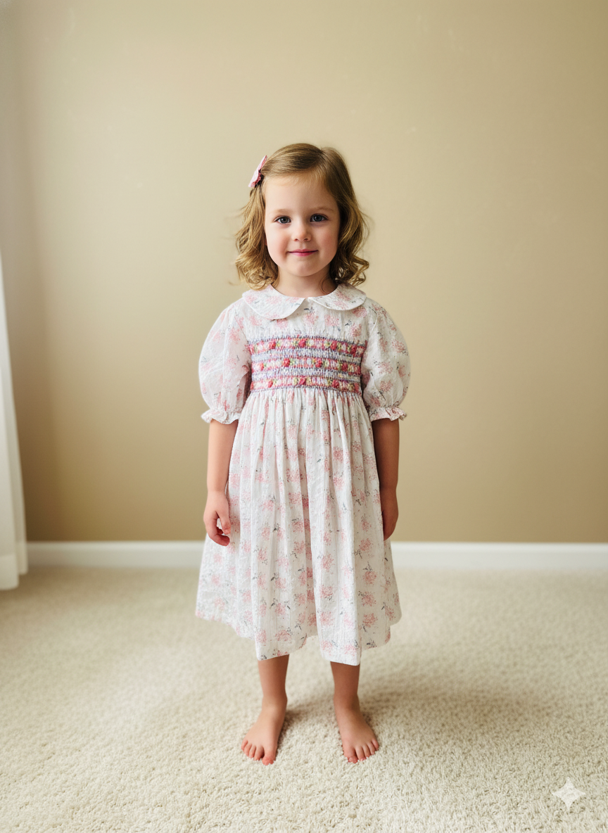 Smocked Dress – Hand Embroidered