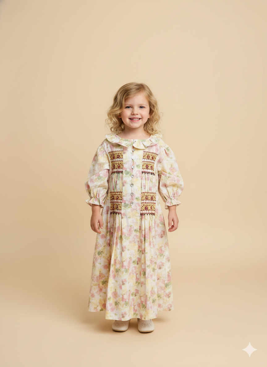 Smocked Dress – Hand Embroidered