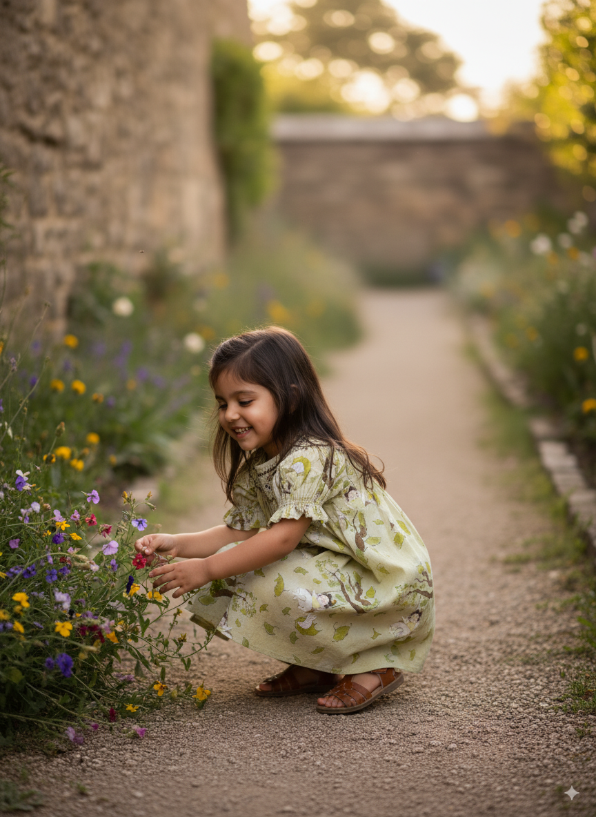 Woodland Tales Smocked Dress – Hand Embroidered
