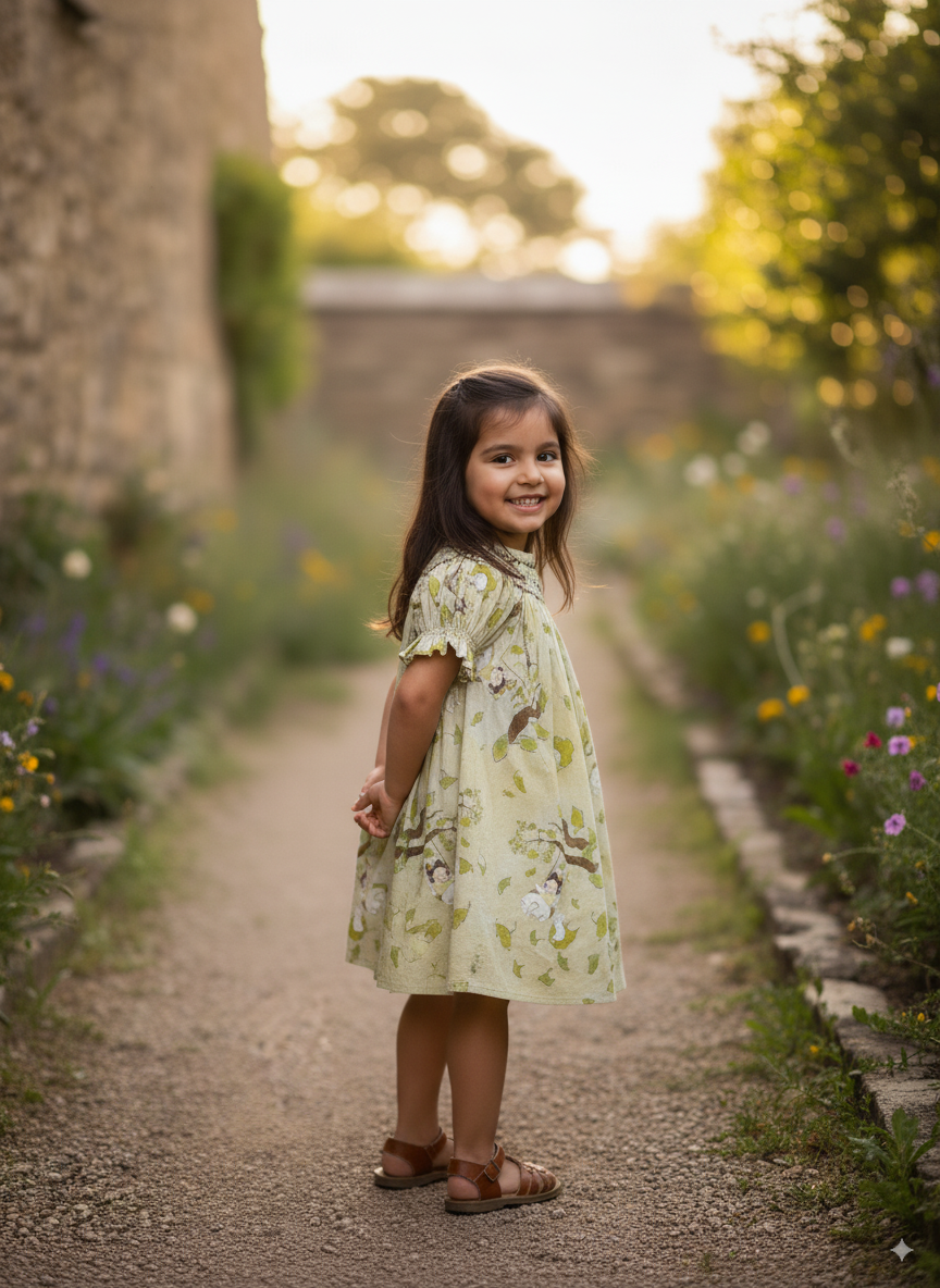 Woodland Tales Smocked Dress – Hand Embroidered