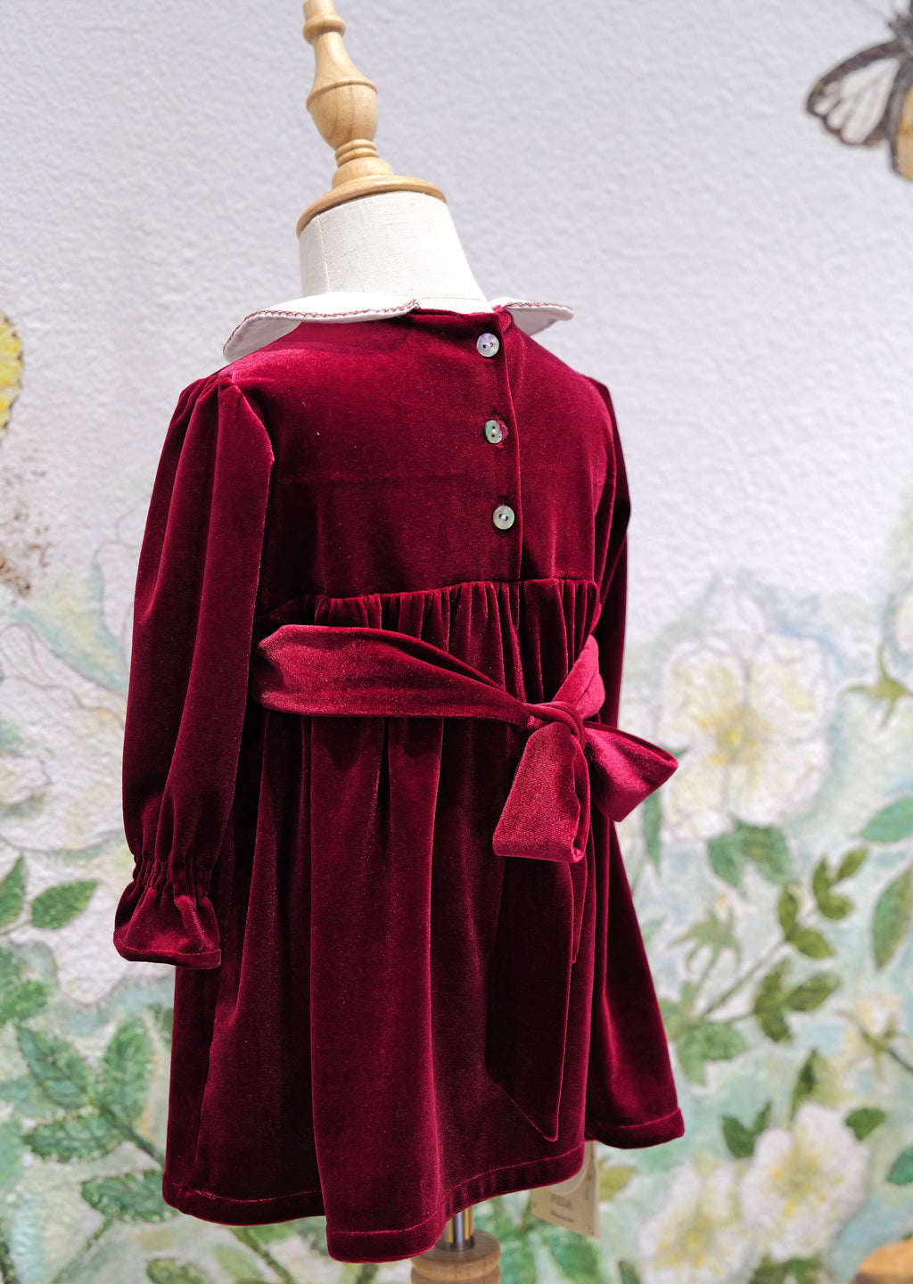 Girls' Royal Velvet-Corduroy Holiday Dress – Hand-Smocked Dress