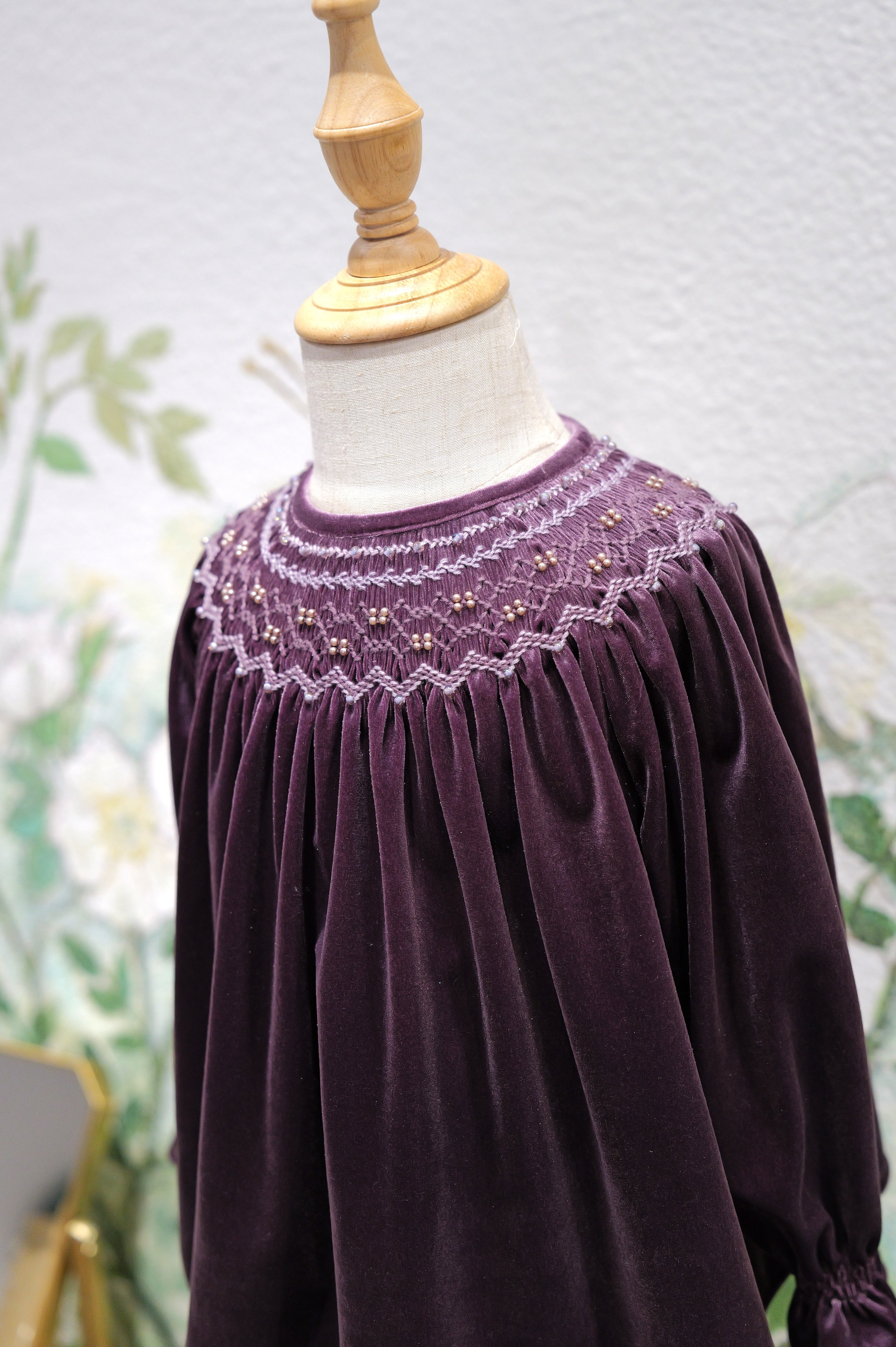 The Royal Holiday Set: Hand-Smocked Velvet Tunic & Pants