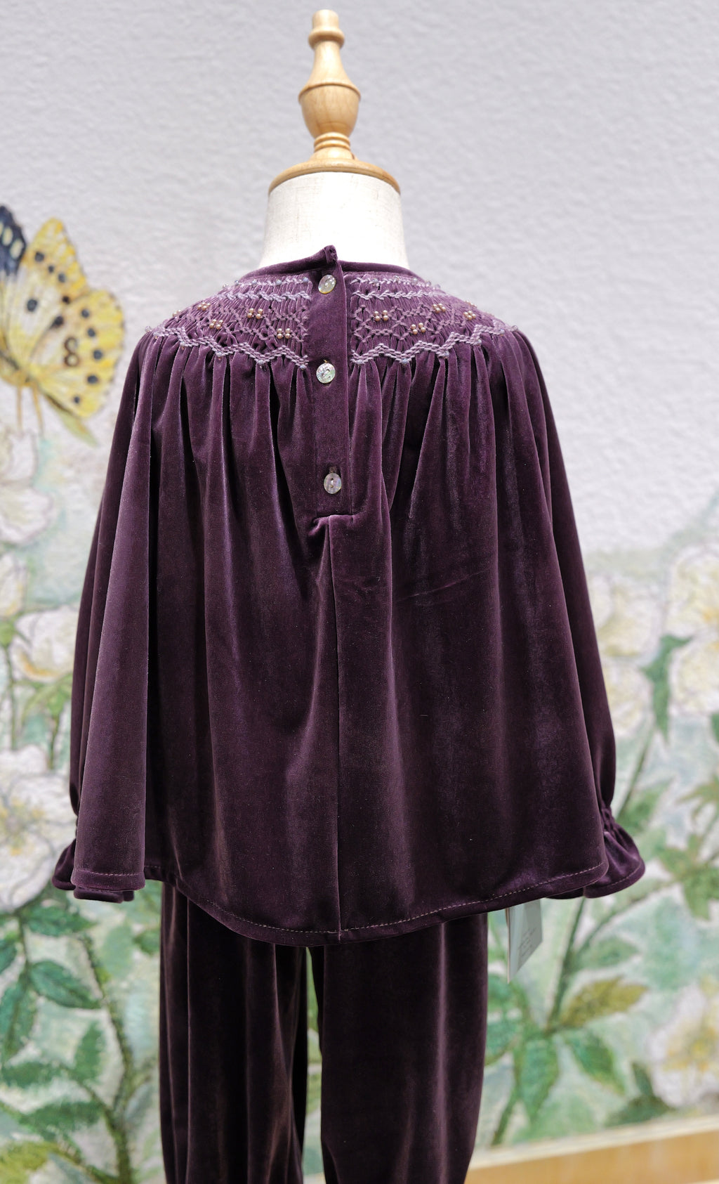 The Royal Holiday Set: Hand-Smocked Velvet Tunic & Pants
