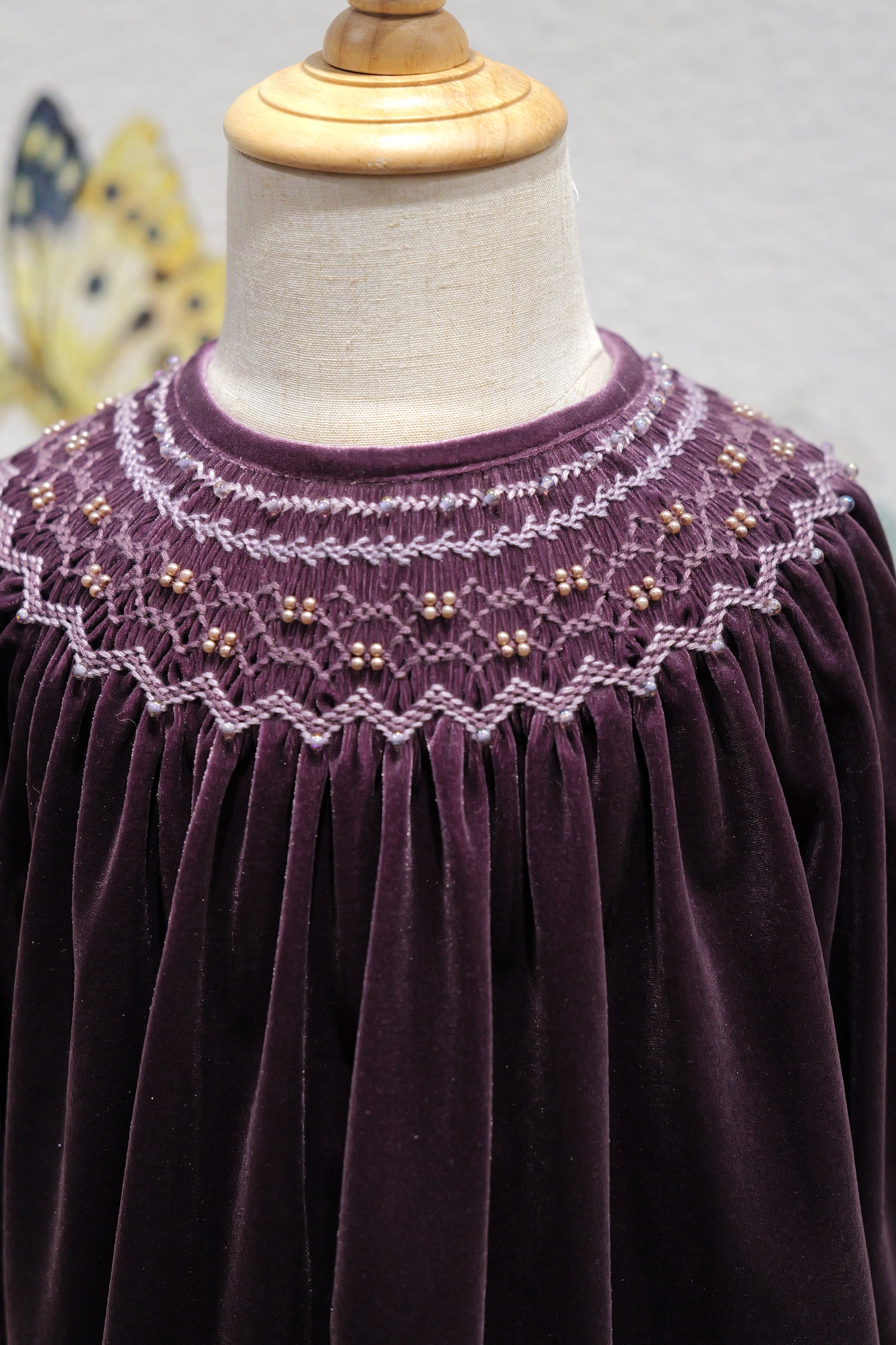The Royal Holiday Set: Hand-Smocked Velvet Tunic & Pants