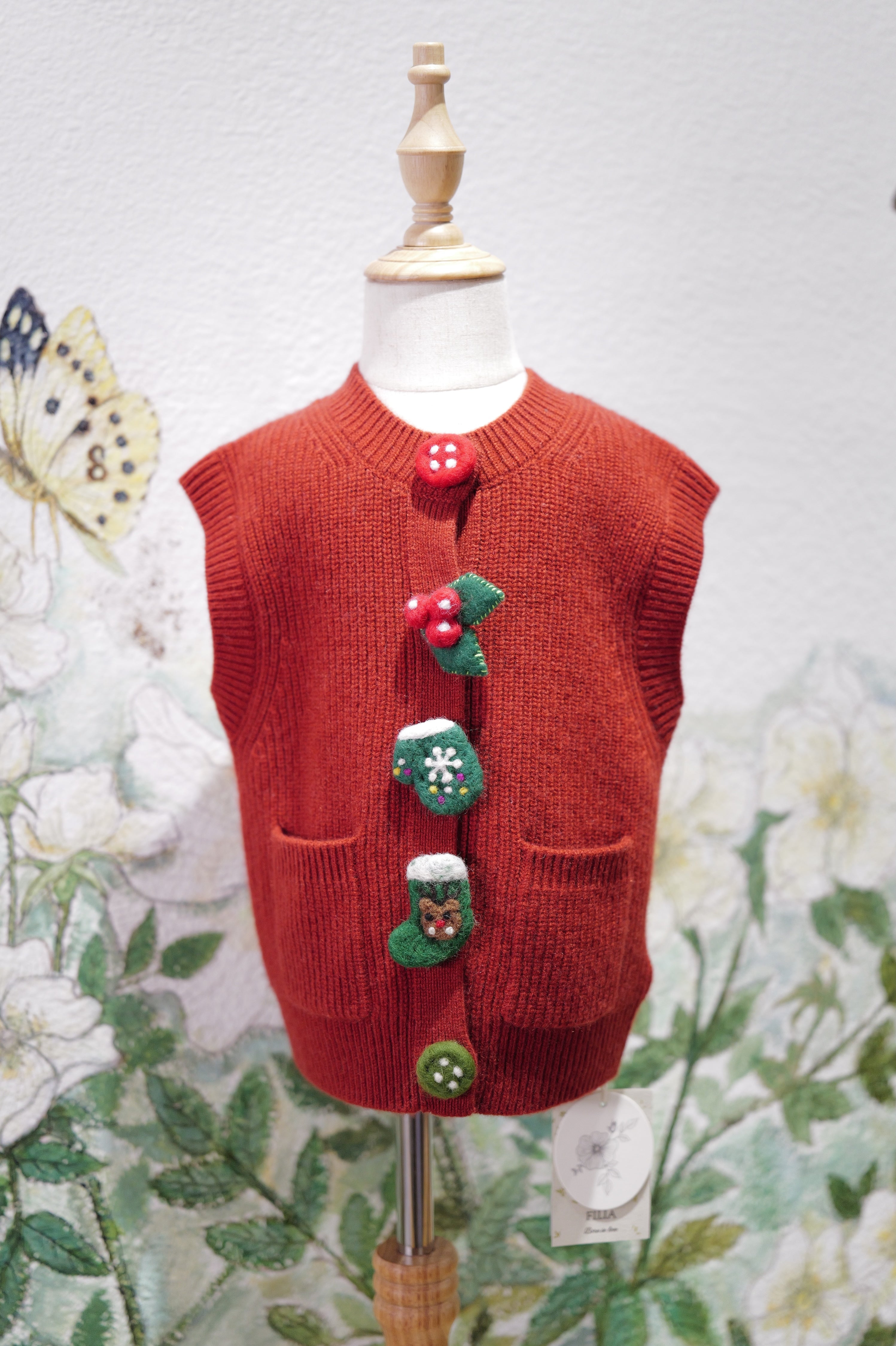 Kid’s Premium Cashmere "Holiday Cheer"Sweater Vest