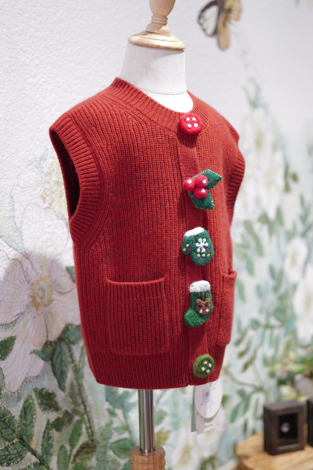 Kid’s Premium Cashmere "Holiday Cheer"Sweater Vest