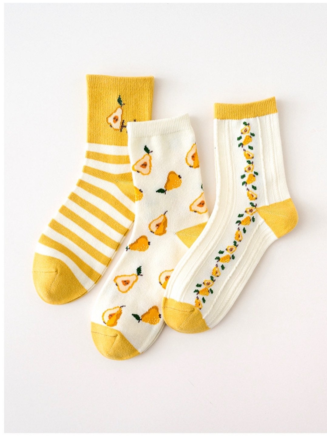 Miss June’s | Set of 3 pairs cotton socks; Cute | Colorful | Cool | Patterned | Designed | Women | Gift Idea | Casual | Art | Comfortable