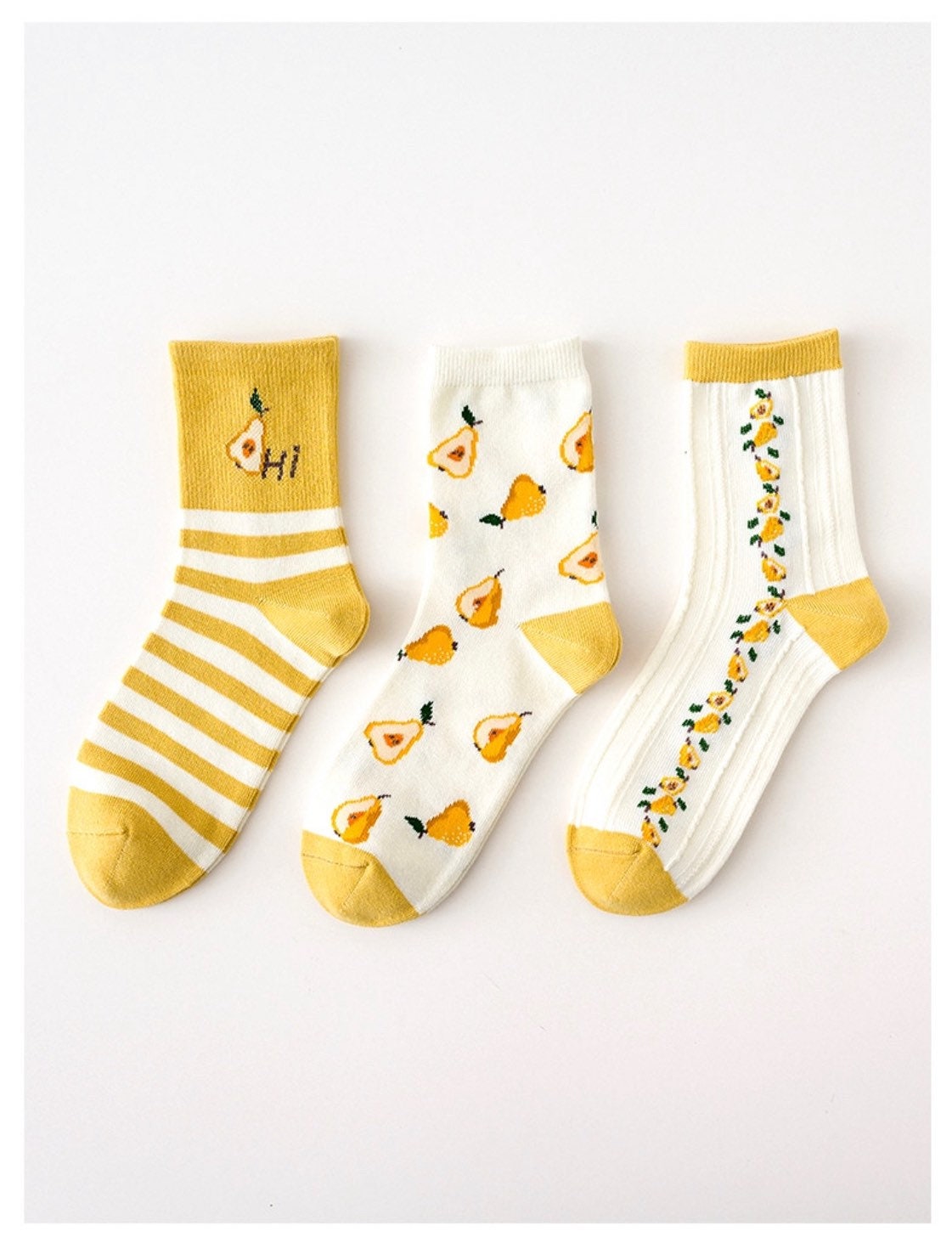 Miss June’s | Set of 3 pairs cotton socks; Cute | Colorful | Cool | Patterned | Designed | Women | Gift Idea | Casual | Art | Comfortable