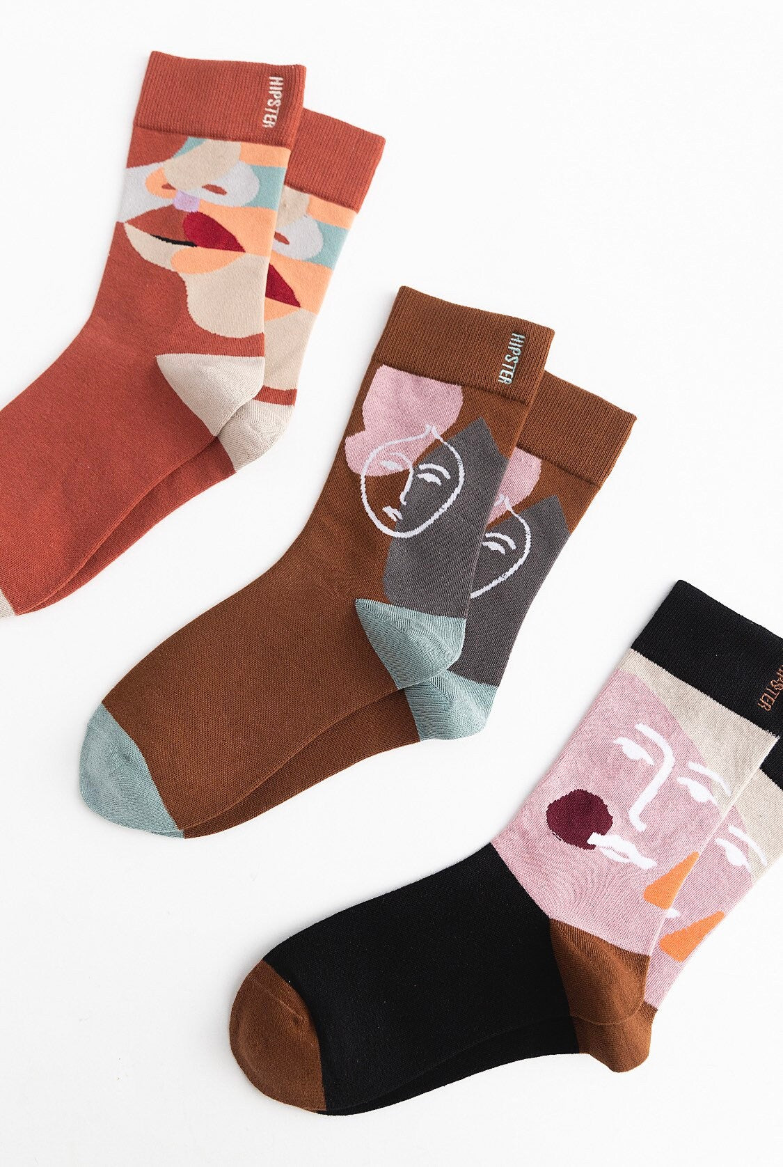 Miss June’s | Set 3 pairs cotton socks｜Creative | Colorful | Cool | Patterned | Designed | Unisex | Gift Idea | Casual | Comfort | Women
