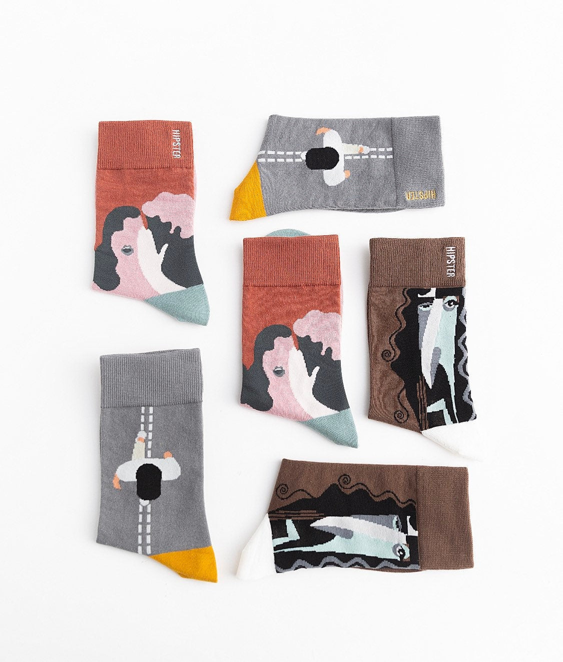 Miss June’s | Set 3 pair cotton socks｜Creative | Colorful | Cool | Patterned | Designed | Unisex | Gift Idea | Art | Comfort | Women