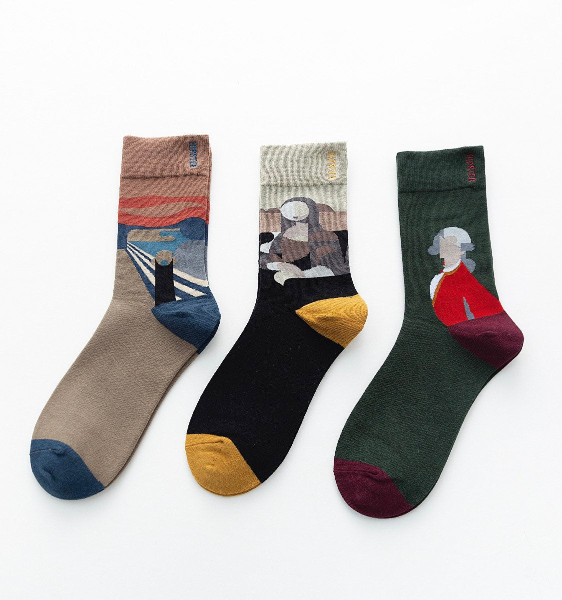 Miss June’s | Set 3 pair cotton socks｜Creative | Colorful | Cool | Patterned | Designed | Unisex | Gift Idea | Art | Comforta |women