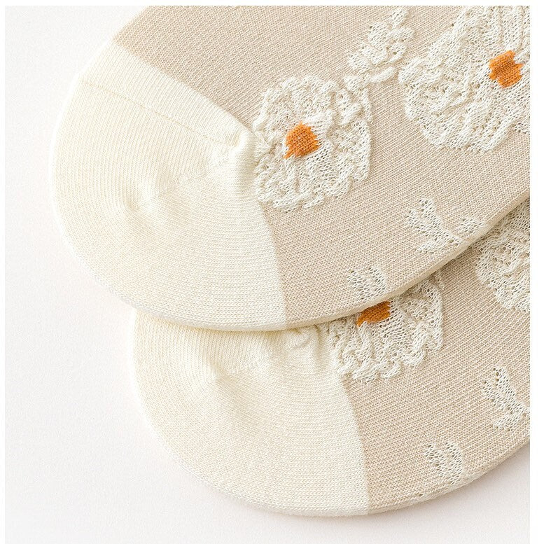 Miss June’s | Set of 3 pairs of cotton socks｜Cute | elegant | Daily | Patterned | Designed | Women | Gift Idea | Casual | Comfortable