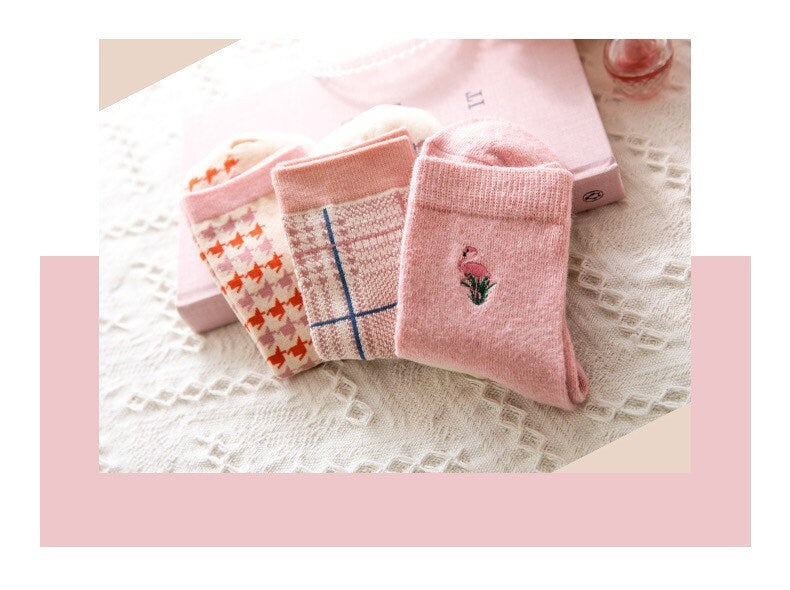 Miss June’s | Set of 3 pairs of cotton socks; Cute | Colorful | Cool | Patterned | Designed | Women | Gift Idea | Casual | Comfortable