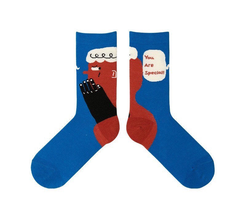 Miss June’s| 1 pair socks｜Creative | Colorful | Cool | Patterned | Designed | Unisex | Gift Idea | Art | Stylish | Comfortable｜Funny｜