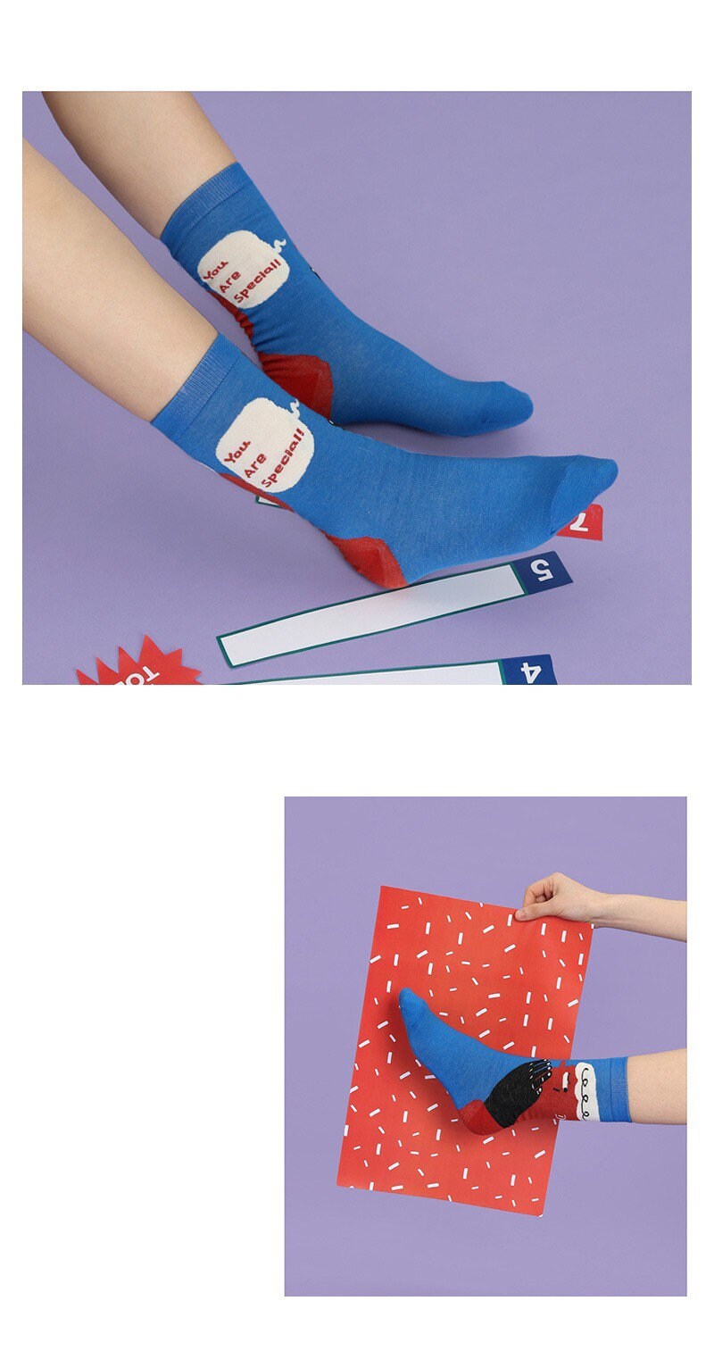 Miss June’s| 1 pair socks｜Creative | Colorful | Cool | Patterned | Designed | Unisex | Gift Idea | Art | Stylish | Comfortable｜Funny｜