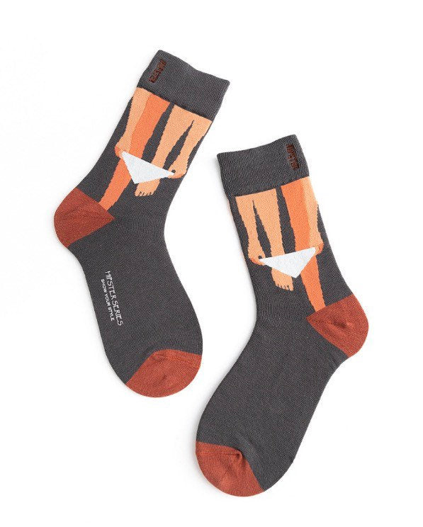 Miss June’s | Set 3 pairs cotton socks｜Creative | Colorful | Cool | Patterned | Designed | Unisex | Gift Idea | Art | Comfortable | Men