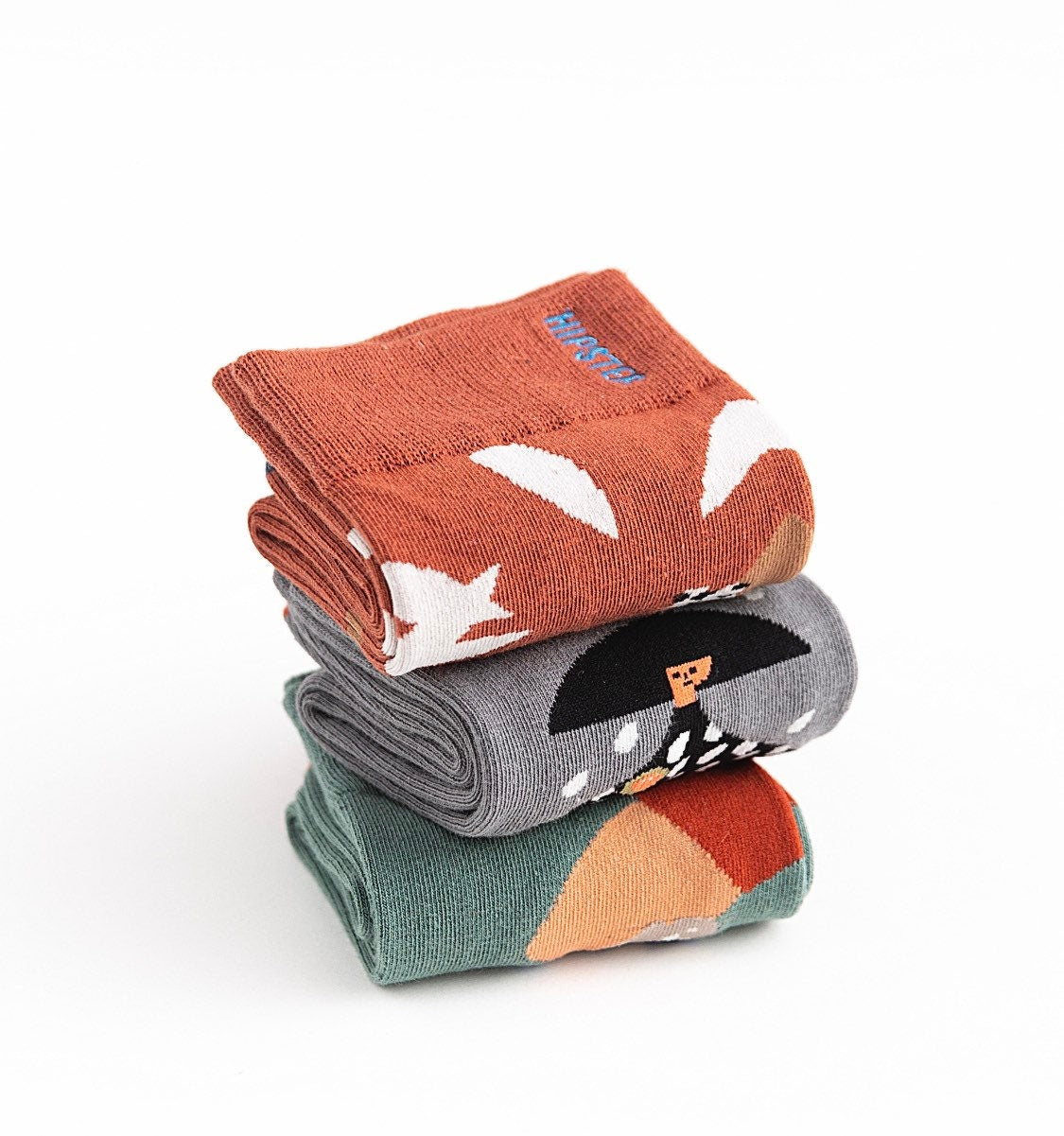 Miss June’s | Set 3 pairs cotton socks｜Creative | Colorful | Cool | Patterned | Designed | Unisex | Gift Idea | Art | Comfort | Women|