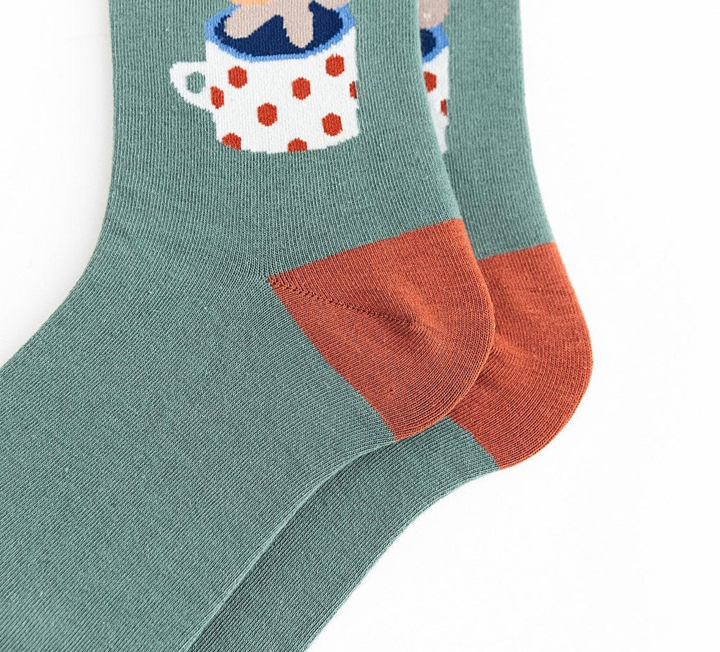 Miss June’s | Set 3 pairs cotton socks｜Creative | Colorful | Cool | Patterned | Designed | Unisex | Gift Idea | Art | Comfort | Women|