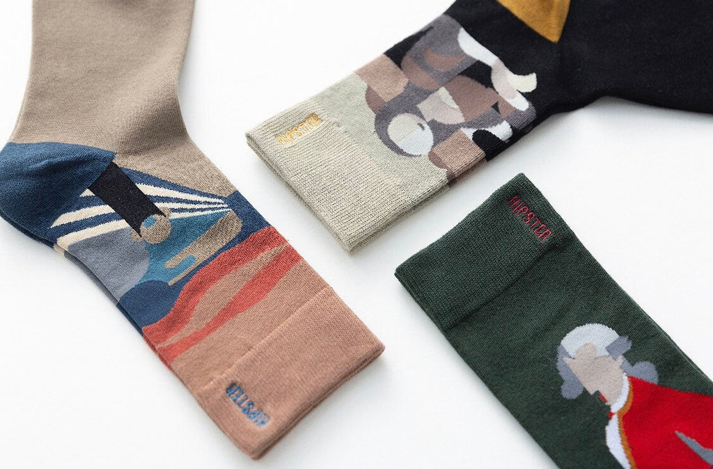 Miss June’s | Set 3 pair cotton socks｜Creative | Colorful | Cool | Patterned | Designed | Unisex | Gift Idea | Art | Comforta |women