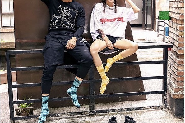 Miss June’s | Dye socks｜Creative | Colorful | Cool | Patterned | Designed | Unisex | Gift Idea | Casual | Stylish | Comfortable|Women| Men