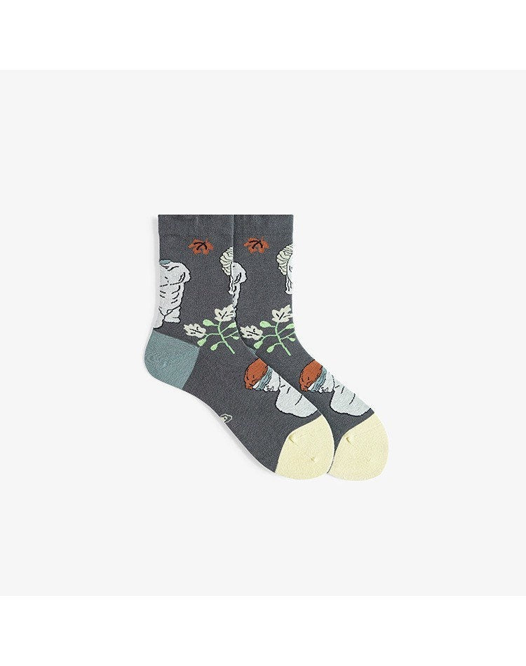Miss June’s｜1 Pair designer cotton socks| Creative| Colorful | Cool | Patterned | Geometric socks| Unisex socks | Casual |Art socks