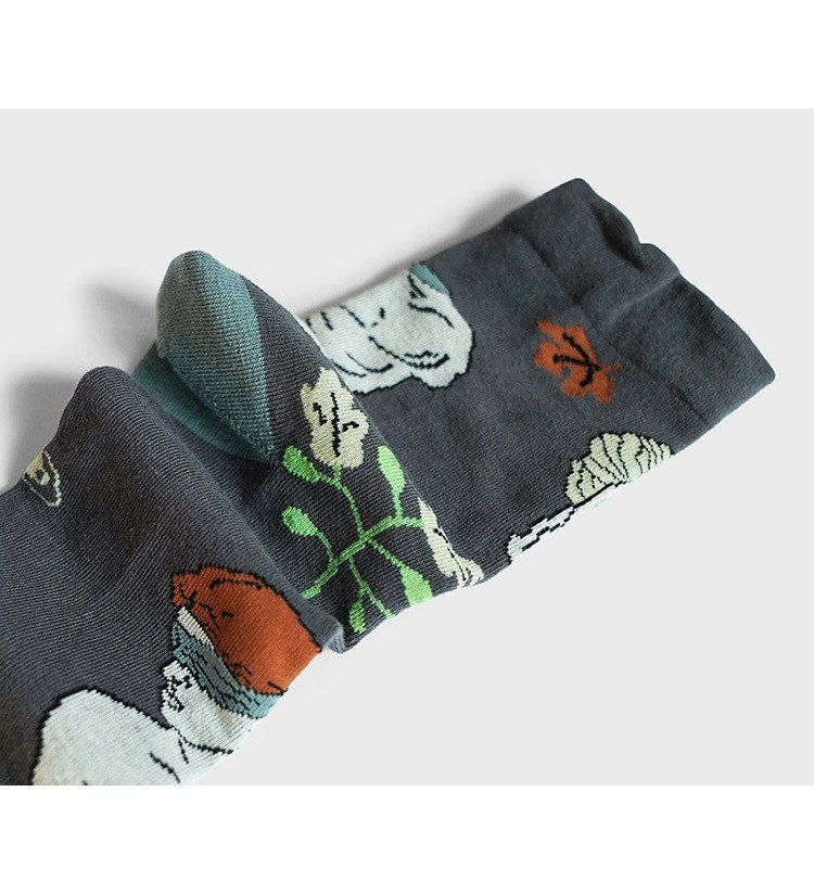 Miss June’s｜1 Pair designer cotton socks| Creative| Colorful | Cool | Patterned | Geometric socks| Unisex socks | Casual |Art socks