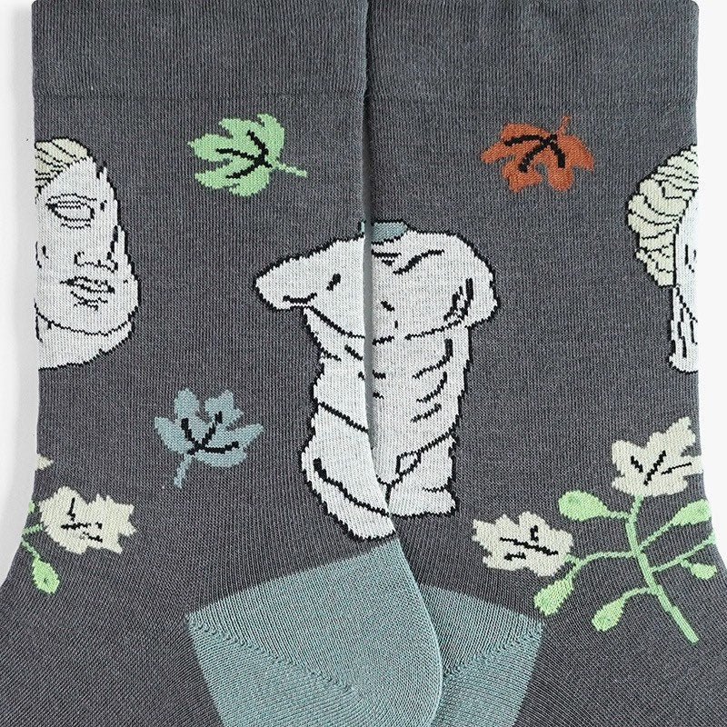 Miss June’s｜1 Pair designer cotton socks| Creative| Colorful | Cool | Patterned | Geometric socks| Unisex socks | Casual |Art socks