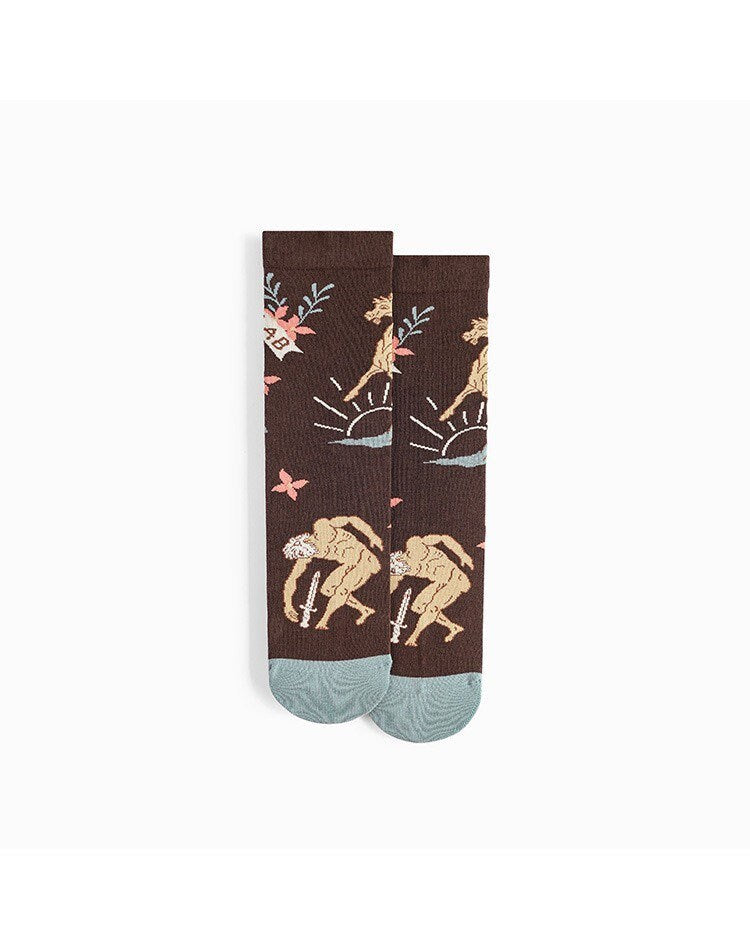 Miss June’s｜1 Pair designer cotton socks| Creative| Colorful | Cool | Patterned | Geometric socks| Unisex socks | Casual |Art socks
