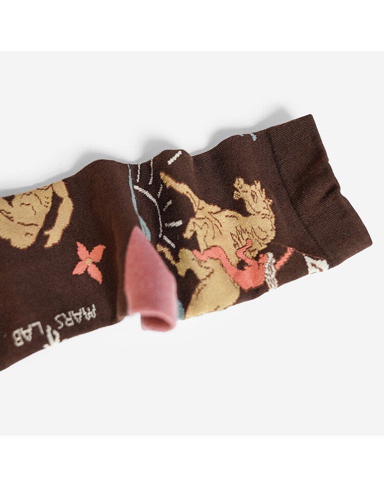 Miss June’s｜1 Pair designer cotton socks| Creative| Colorful | Cool | Patterned | Geometric socks| Unisex socks | Casual |Art socks