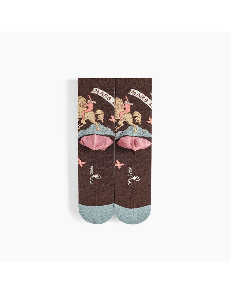 Miss June’s｜1 Pair designer cotton socks| Creative| Colorful | Cool | Patterned | Geometric socks| Unisex socks | Casual |Art socks
