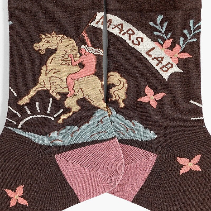 Miss June’s｜1 Pair designer cotton socks| Creative| Colorful | Cool | Patterned | Geometric socks| Unisex socks | Casual |Art socks