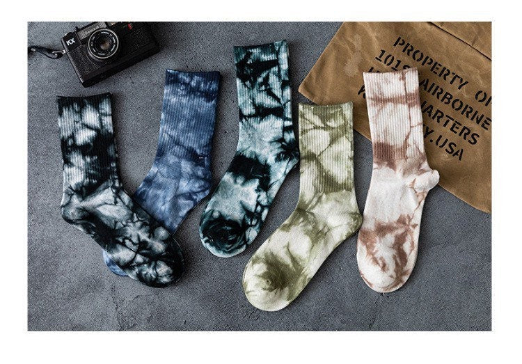 Miss June’s | Dye socks｜Creative | Colorful | Cool | Patterned | Designed | Unisex | Gift Idea | Casual | Stylish | Comfortable|Women| Men